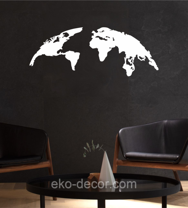 Декоративное настенное Панно «Земля», Декор на стену 50*19 см, Белый Киев - изображение 1