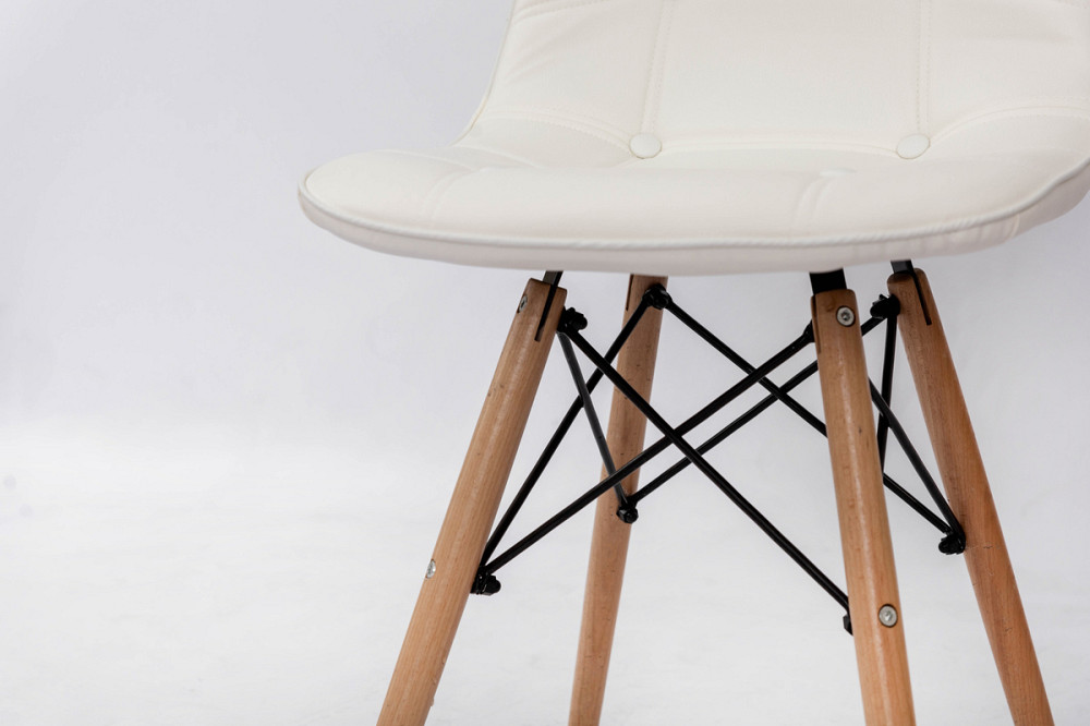 Стілець ДЖАСТІН, шкірзам білий Київ - фото 5