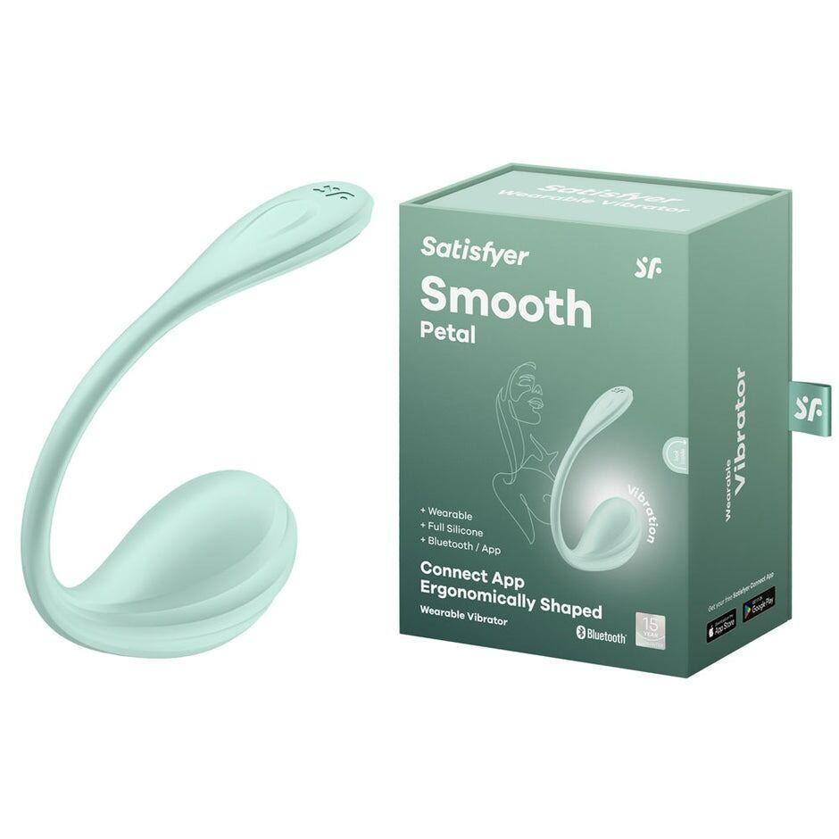 Смарт-віброяйце Satisfyer Smooth Petal Connect App Mint Sex Aura Київ - фото 7