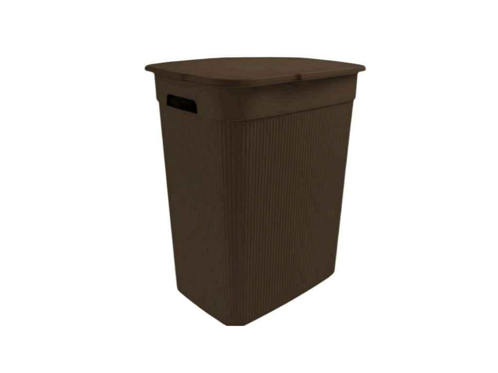 Кошик для білизни 40л мокко з кришкою з/руч. ТМ ELIF PLASTIK Київ - фото 1