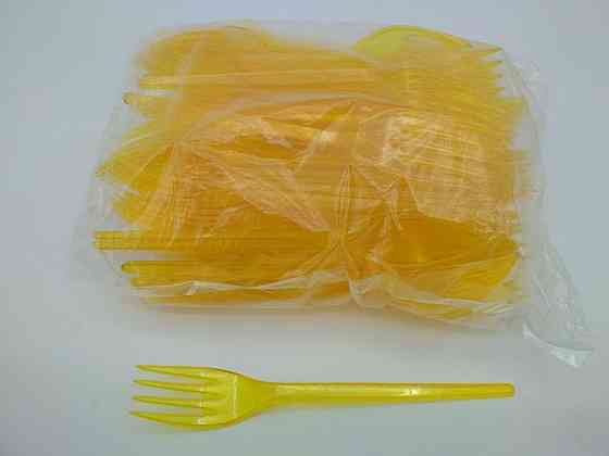Вилки пластикові Жовті 100 шт Юніта Харків