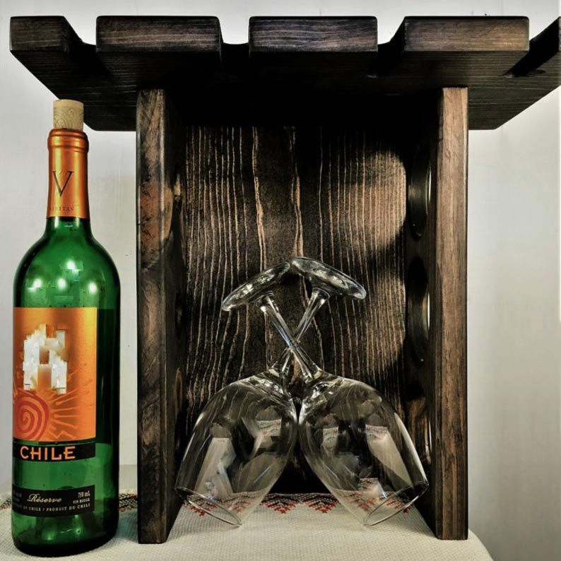 Настільна винна полиця "Пенсакола" мокко Миколаїв - фото 1