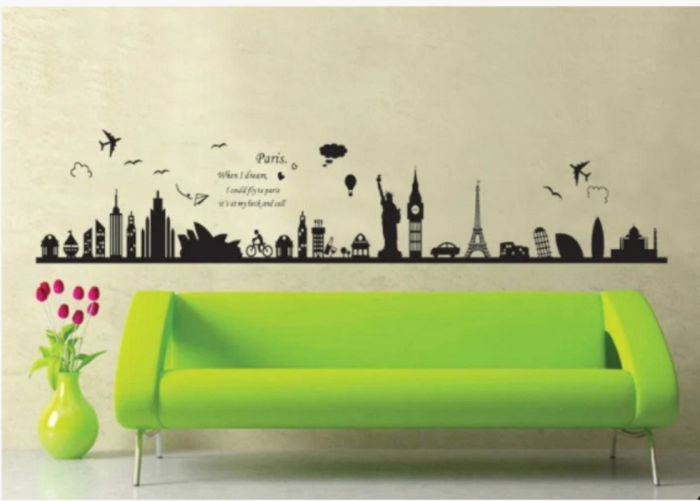 Наклейка самоклеющаяся на стену Чудеса света Киев - изображение 1