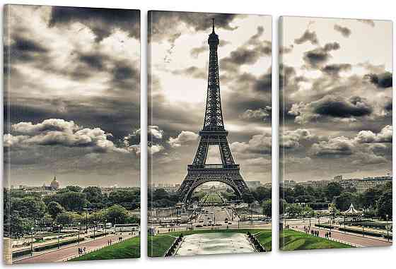 Модульная картина Эйфелева башня  (53x100см)  Аrt-114_3А Киев