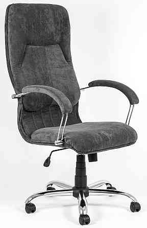 Офісне Крісло Керівника Richman Nicosia Grey Velour Хром М3 MultiBlock Сірий Київ
