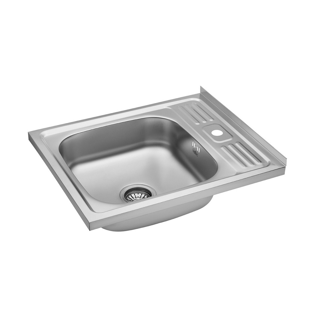 Кухонна мийка з нержавіючої сталі накладна Kroner KRP Satin - 6050 (0.6 мм) Київ - фото 5