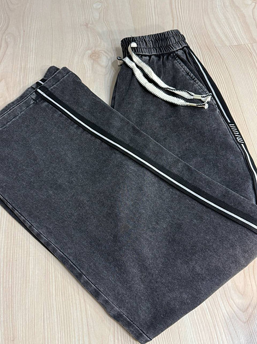 Штани спортивні жіночі Yingguoxiang 2015 кльош варені з лампасом чорні, чорний, 33 Київ - фото 16