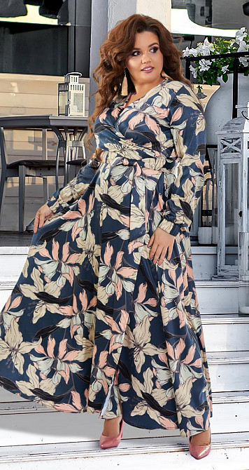 Подовжене плаття на запах великого розміру (52) Київ - фото 2