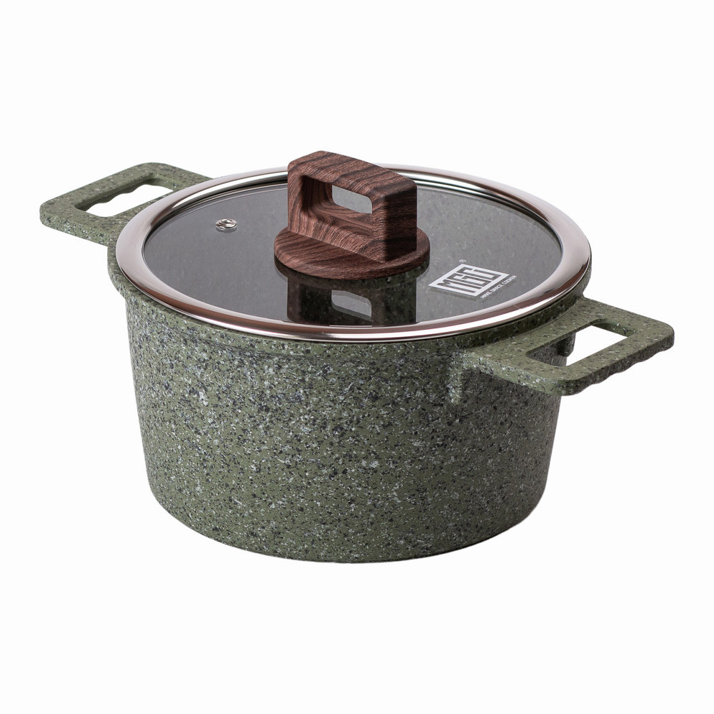 Кастрюля алюминиевая 3 л с крышкой и антипригарным покрытием Киев - изображение 4