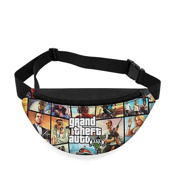 Дитяча сумка-бананка Grand Theft Auto V 32х15 см на пояс або через плече (5794) Київ