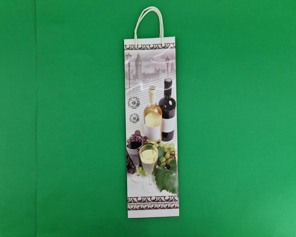 Пакет бумажный подарочный под бутылку  12/9/36(артBUT-78) (12 шт) Харьков - изображение 4