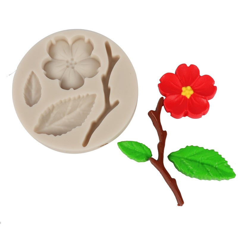 Молд силиконовый Цветок персика 59 мм серый Киев - изображение 5