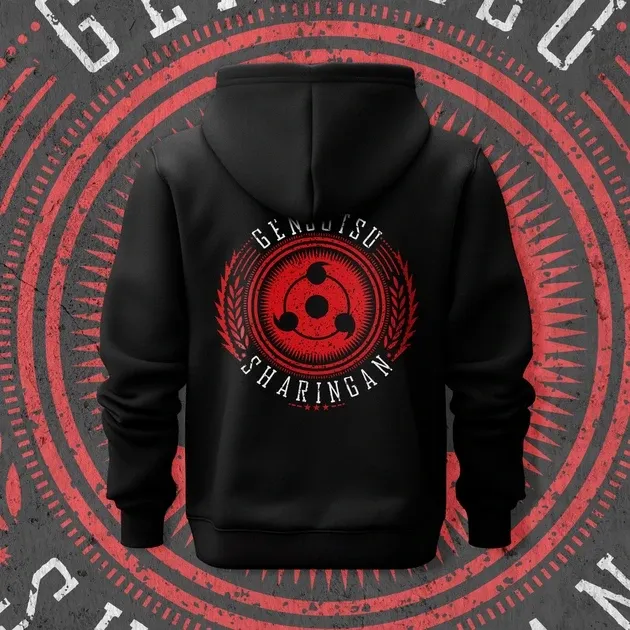 Худи мужское с принтом Наруто Genjutsu Sharingan Размер 44 Anime1171 Днепр - изображение 1