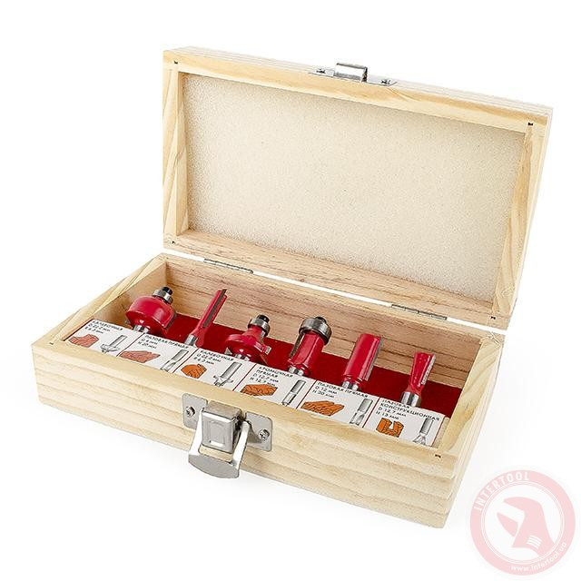 Набір фрез для дерева 6 од. INTERTOOL HT-0072 Коломия - фото 1