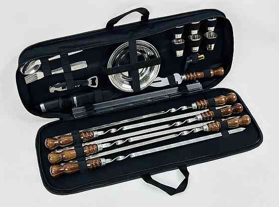 Набір шампурів і посуду для пікніка 2 В1 HAPPY DAYS Подарунковий набір шампурів Тернопіль