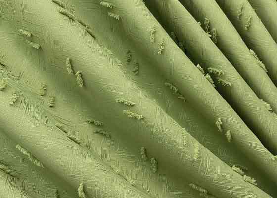 Комплект штор VR-Textil Лен Букле № 1889ш Оливковый 150х290 см 2 шт (33-0922) Киев