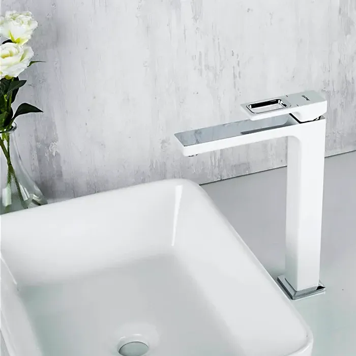 Смеситель для раковины высокий GAPPO G1017-2, белый/хром Киев - изображение 2