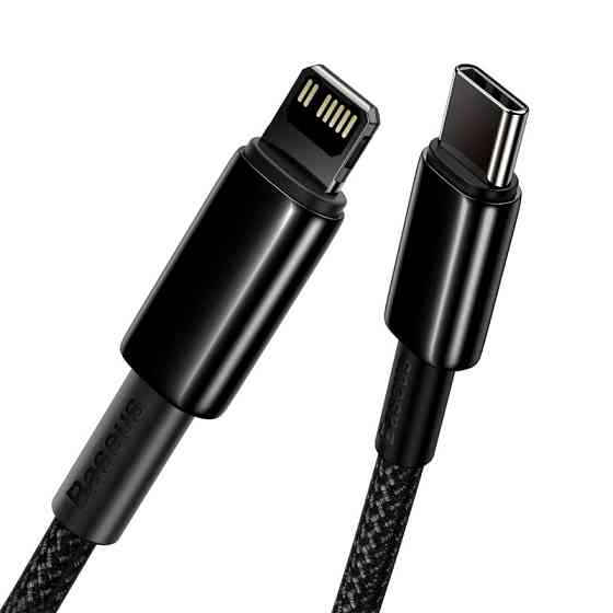 Кабель Baseus Tungsten Gold Fast Charging Data Cable Type-C to iP PD 20W 2m Black Одеса