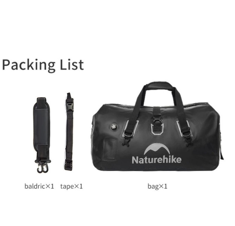 Водонепроникна дорожня сумка Naturehike CNK2450XB015 (60л) Чорний Вінниця - фото 4