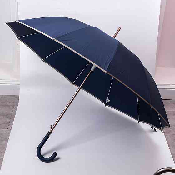 Полуавтоматичний зонт-трость з чохлом, 120 см, сірий Київ