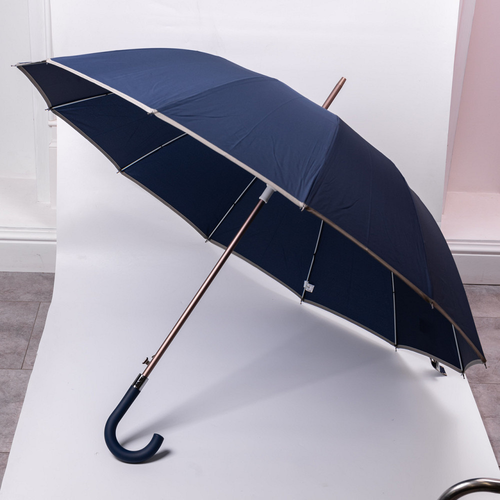 Полуавтоматичний зонт-трость з чохлом, 120 см, сірий Київ - фото 3