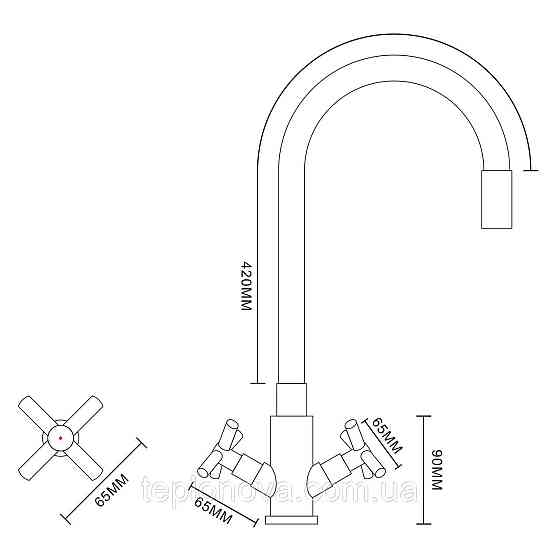 Змішувач для кухні Globus Lux DUKAT SD4-203SG Чернівці