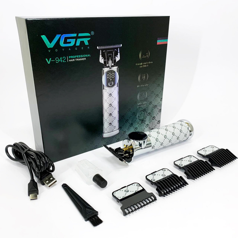 Бритва тример для бороди, Електробритва для стрижки голови Машинка окантувальна професійна бороди FX-41 Київ - фото 6