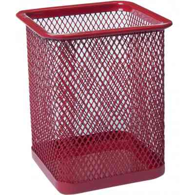 Подставка для ручек Buromax квадратная, металлическая, красная (BM.6201-05) Винница