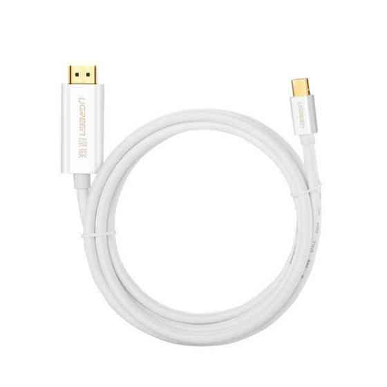 Кабель-Перехідник USB Type C to HDMI Cable Male to Male ABS Case 1.5m UGREEN MM121 Білий (30841) Киев