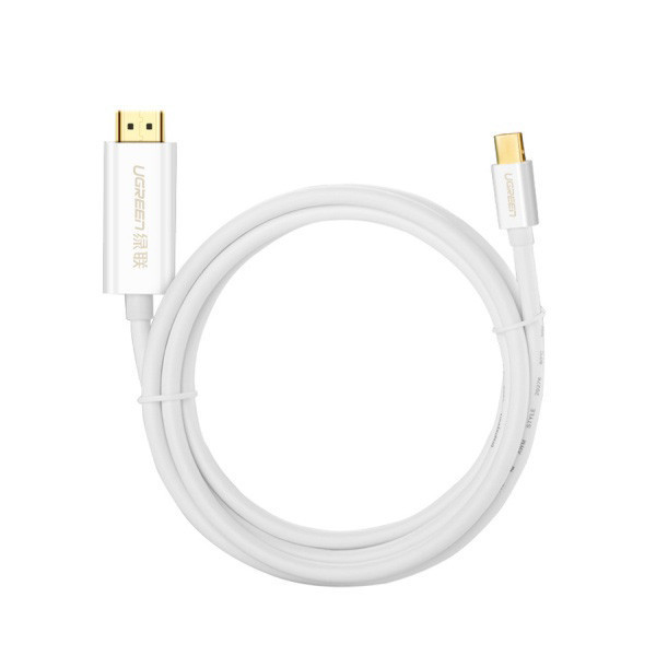 Кабель-Перехідник USB Type C to HDMI Cable Male to Male ABS Case 1.5m UGREEN MM121 Білий (30841) Київ - фото 3