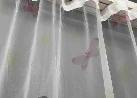 Тюль органза з великим різнокольоровим принтом "Метелики" 982т Київ