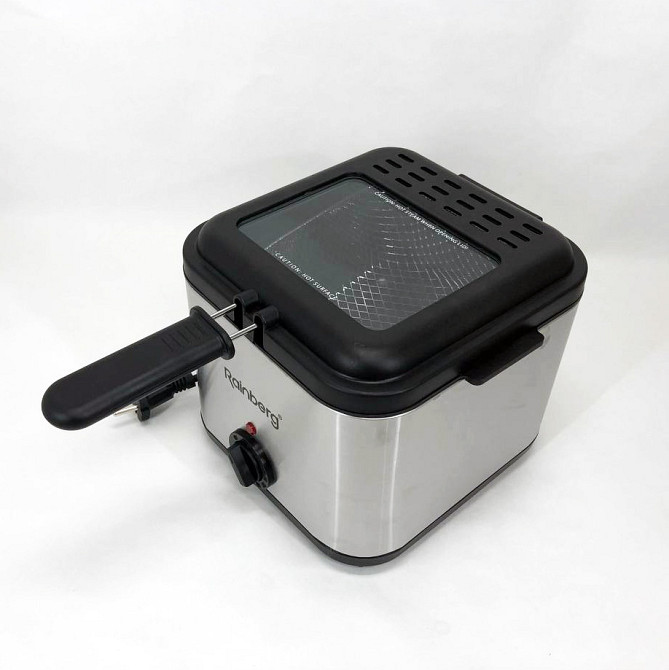 Фритюрниця для дому Rainberg RB-2219 з терморегулятором та знімною чашею електрофритюрниця міні фритюрниця VI-90 Львів - фото 15