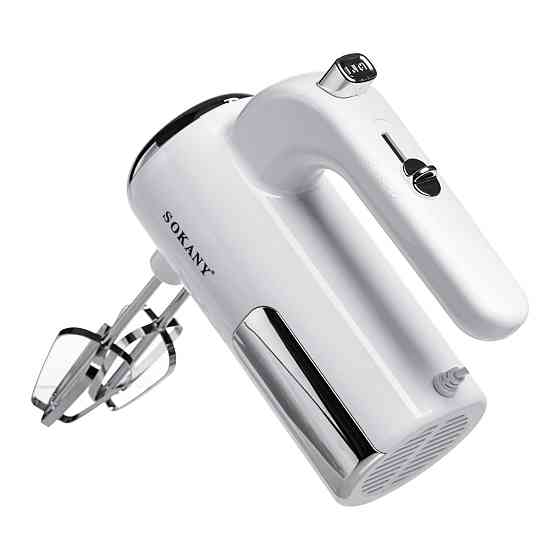 Sokany Міксер ручний 2 насадки вінчики та гаки для тіста білий Sokany SK-02025 Киев