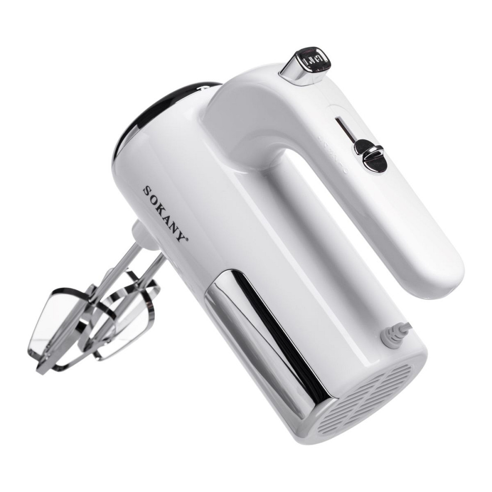 Sokany Міксер ручний 2 насадки вінчики та гаки для тіста білий Sokany SK-02025 Киев - изображение 3