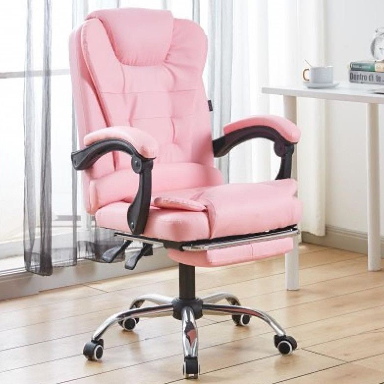 Кресло офисное компьютерное Bonro BN-6071 экокожа рабочее для компьютера Розовый Киев - изображение 1