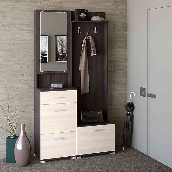 Передпокій Бриз-1 Еверест з тумбою для взуття ТО-4 венге + дуб молочний (DTM-2663) Львів