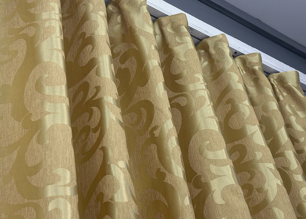 Шторна тканина жакард, колекція "Вензель", висота 2,7м колір золотистий 091ш Київ - фото 13