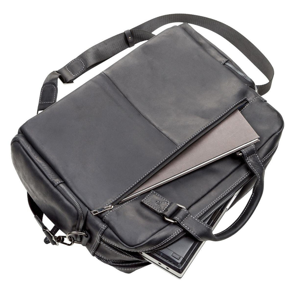 Сумка чоловіча SHVIGEL 11117 шкіряна Чорна Київ - фото 1