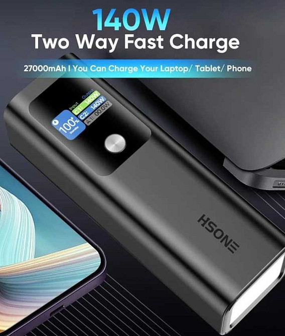 Повербанк PD140W 27000 mAh 2xUSB-C, out USB-A/22.5W PB-2010 Киев - изображение 3