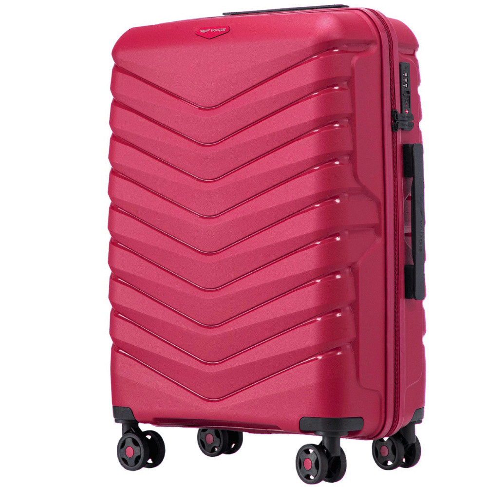 Чемодан полипропиленовый WINGS PHX01 средний 65 см красный Киев - изображение 1