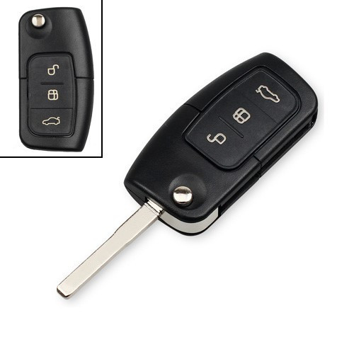 Викидний ключ корпус Ford Focus Fiesta DKT0269 3 кнопки без чіпа та плати Київ - фото 1