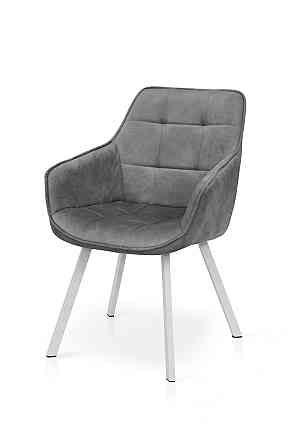 Крісло Тандем, білий/ велюр світл-сірий Киев