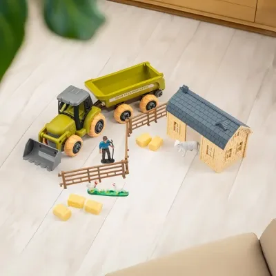 Игровой набор Otamanko Веселый хутор (трактор с прицепом и ферма с овцами и курами) (8817K) Винница