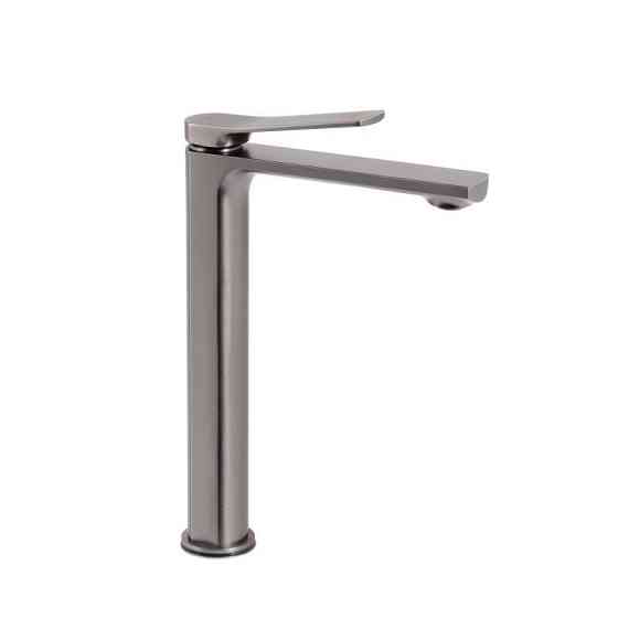 Змішувач для раковини Qtap Slavonice QTSLA269GMB45925 (k35), одноважільний, високий, Gunmetal Black PVD Харків