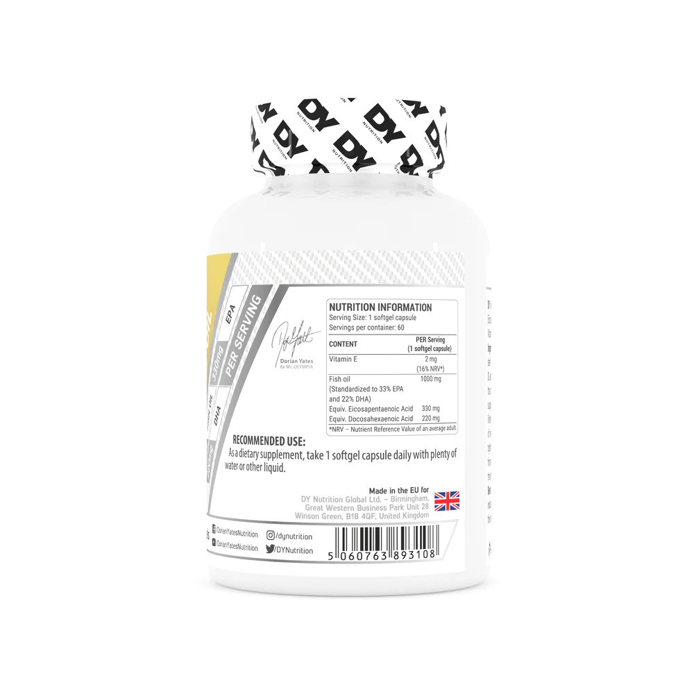 Омега-3 DORIAN YATES NUTRITION OMEGA 3 FISH OIL 60 SOFTGEL Луцк - изображение 2