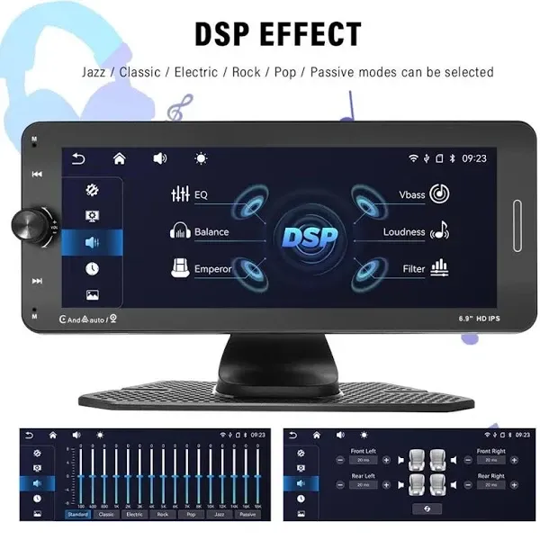 Портативный 7-дюймовый монитор 601W с CarPlay для авто, сенсорный экран 7″, поддержка Android Auto Одесса - изображение 8