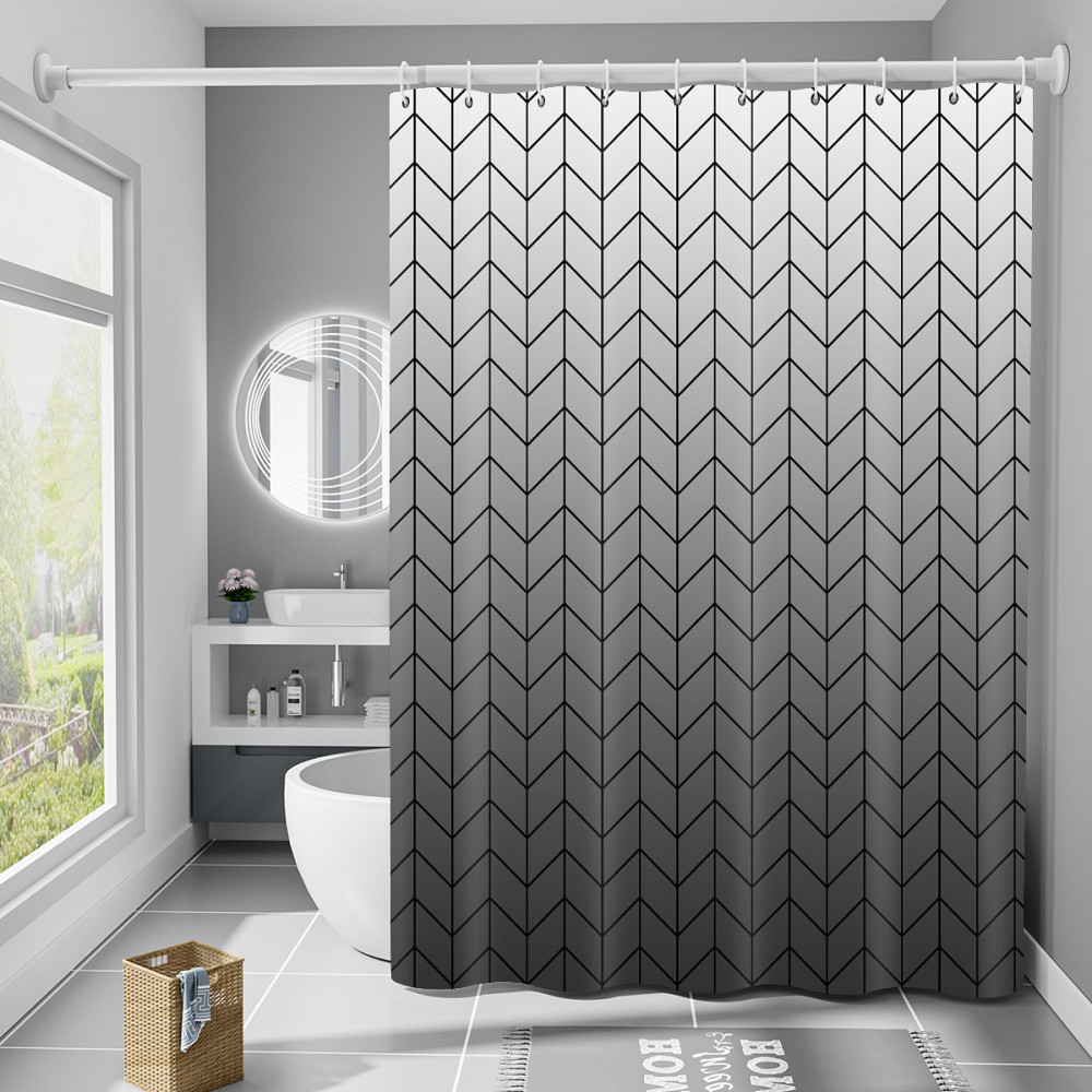 Шторка для ванны водонепроницаемая Bathlux 180x180 см с кольцами, занавеска для ванной комнаты Каменец-Подольский - изображение 2