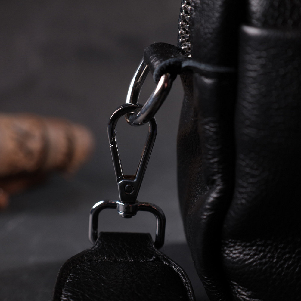 Женская сумка из натуральной мягкой кожи Vintage 22436 Черная Киев - изображение 9