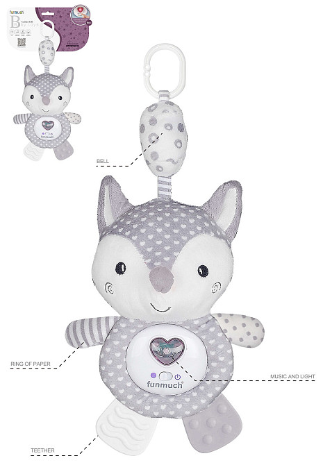 Игрушка музыкальная Funmuch Подвеска Лисенок со световыми эффектами (6756814) Киев - изображение 1