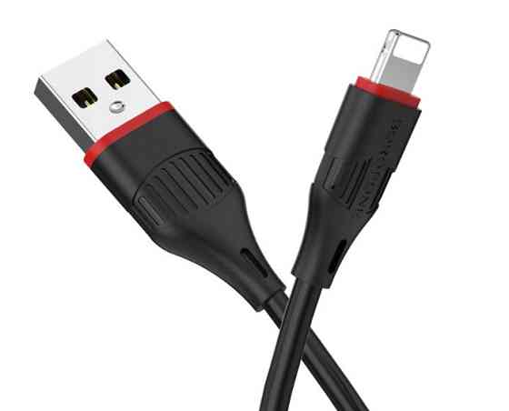 Кабель Lightning Hoco Borofone 1м Black Київ